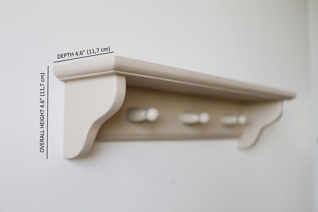 Minimalist Wall Shelf For Baby Room, Neutral Nursery Decor.