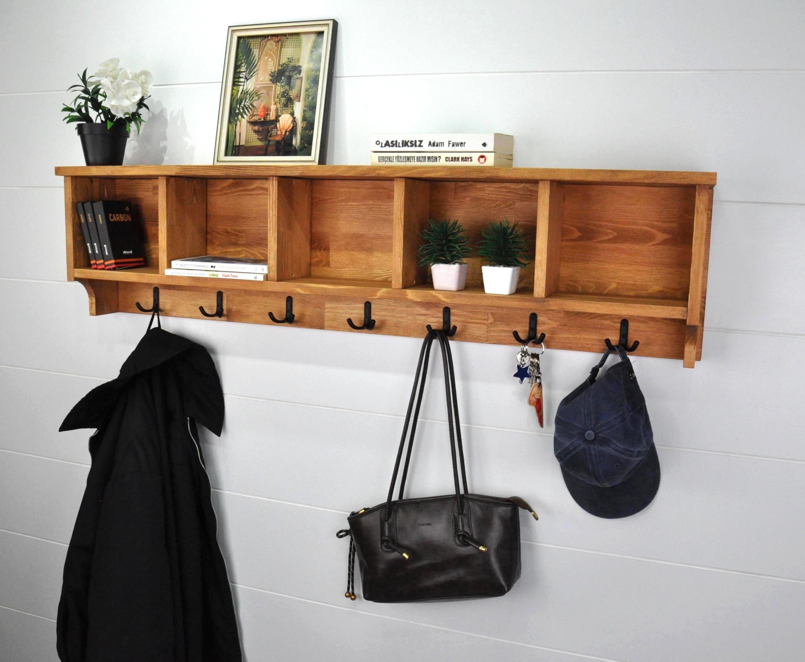 Entryway Coat Rack With Cubbies, Coat Rack With Shelf, Coat Rack With Storage,  Rustic Coat Rack, Entryway Organizer