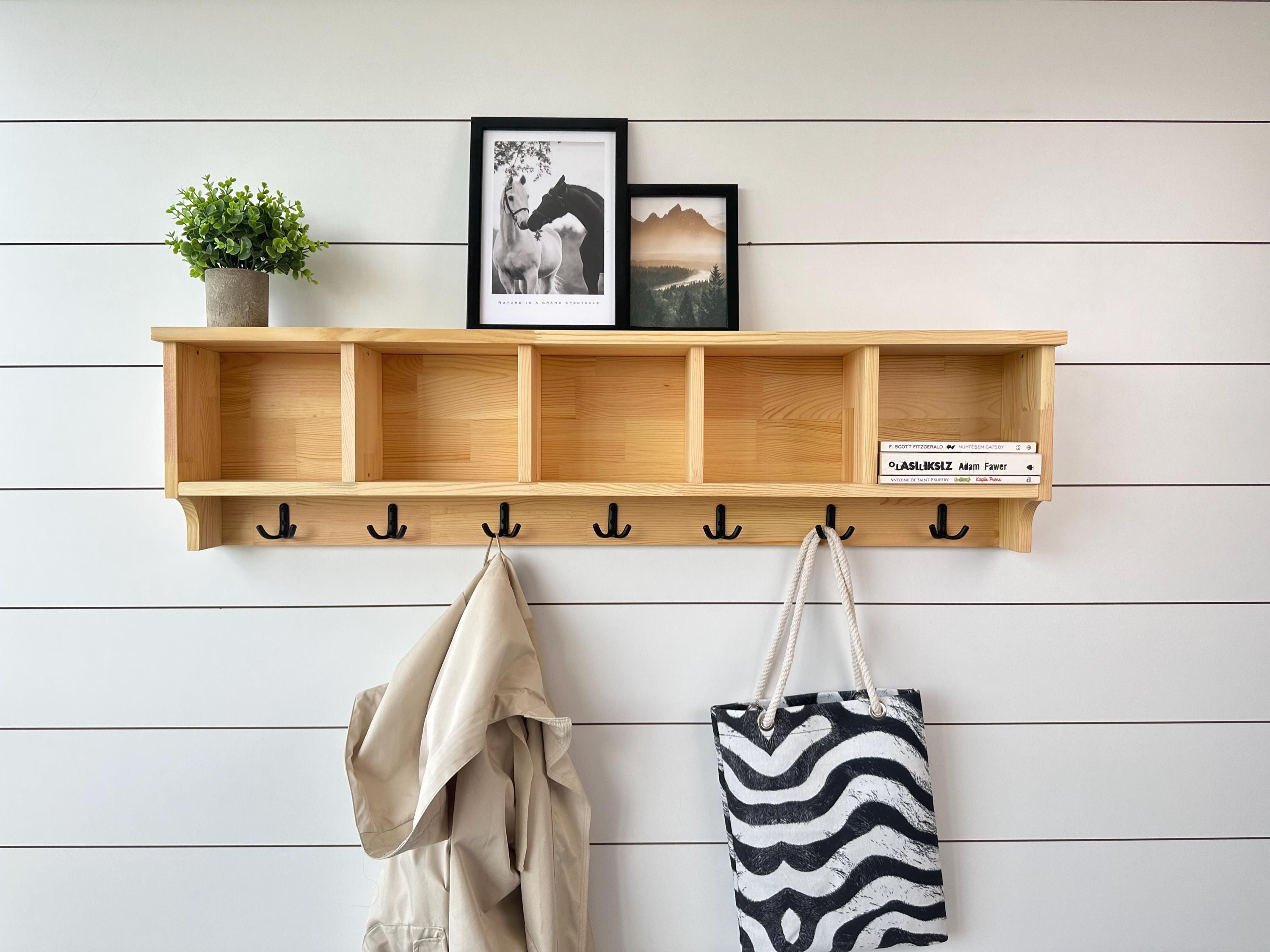 Entryway Coat Rack With Cubbies, Coat Rack With Shelf, Coat Rack With Storage,  Rustic Coat Rack, Entryway Organizer